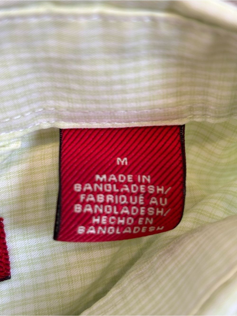 Izod Short Sleeve Button-Down Shirt in White and Blue Check - Picture 10 of 10